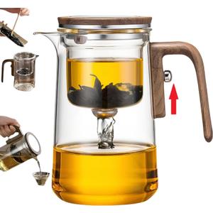 Enchanted Tea Pot, Creative Witchcraft Magic Glass Teapot, Detachable Loose Tea Glass Tea Infuser, Ideal for Tea Steeper-27oz (approx. 800 ml) (Transparent)