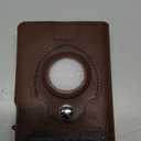 Smart Apple Air tag Wallet: RFID Leather Pop up Card Wallet with Airtag Holder - Gift for Man Husband at Anniversay Brithday (Leather Brown J7)