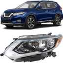 Headlight Assembly Replacement for Rogue 2017 2018 2019 Headlamp Halogen Left Driver Side