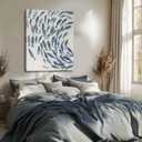 CHUDANHAO Blue and White Wall Decor Animal Decorative Paintings Fish Canvas Wall Art 30"x40" Office Decorations Artwork for Bedroom