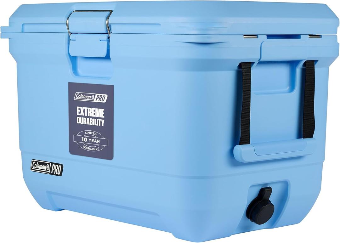 Coleman Pro Heavy-Duty 45qt Ultra-Light Premium Hard Cooler, Extra-Thick Insulation Keeps Ice up to 4 Days, 74-Can Capacity