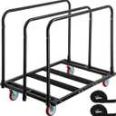 Updated Folding Table Cart, 5" Swivel Wheels Heavy Duty Table Dolly, Drywall Dolly Cart w/ 2000 LBS & 10 Table Capacity for Party Events, Factory, Hotel, Warehouse