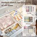 ZenStorage Cotton Linen Drawer Organizer for Baby Clothes, 12Pack Foldable Nursery Dresser Divider, Multi-Size Set Dresser Drawer Organizer for Nursery, Bedroom and Closet, Beige