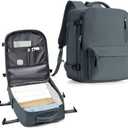 WONHOX Large Travel Backpack Carry on Flight Approved Laptop Work Business Backpack for Women Men Mochila de Viaje (A91-grey Blue)