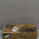 WOPITUES Floating Shelves with Wire Storage Basket, Bathroom Shelves Over Toilet with Protective Metal Guardrail, Wood Wall Shelves for Bathroom, Bedroom, Living Room, Toilet PaperBlack