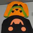 JOYIN 2 PCS Halloween Trick or Treat Bags, 6 X 9 Orange Pumpkin Candy Bucket for Trick or Treating, Black Reusable Bat Goody Tote Bucket, Portable Felt Baskets for Kids Halloween Party Favor Supplies
