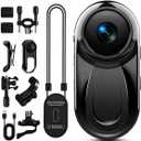 Mini Body Camera 1080P, 512G Thumb Action Camera, Tiny Size, Mount Anywhere, Portable Sports Cam with Magnetic & 360° Clip, Hands-Free Recording for Motorcycle/Sports/Bike/Pet (SD Card Not Included)