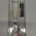 MioHHR Slim Metal Band Compatible with Apple Watch Band 42mm(Series 11 10) 41mm(Series 9 8 7) 40mm (Series 6 5 4 SE3/2/1) 38mm(Series 3 2 1), Stainless Steel iWatch Bands for Women, Silver/Gold