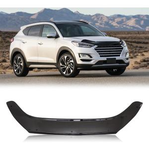 Hood Deflector Hood Protector Compatible with Hyundai Tucson 2020 2019 2018 2017 2016 Gloss Black Hood Protector Bug Deflector Stone Guard