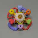 Baby Montessori Sensory Teething Toy - Safe, Multi-Functional BPA-Free Silicone Teether for Babies 0-12 Months - Teething Relief & Fun Play with Rattle - Perfect Baby Toys for Boys & Girls