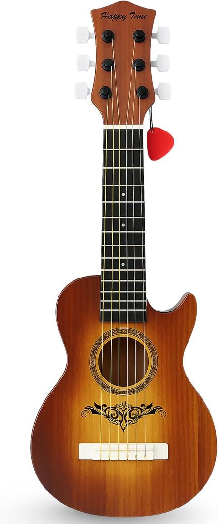 23" Acoustic Guitar, Kids 6 String Toy Guitar - Realistic Steel Strings - Beginner Practice First