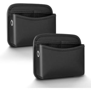 2Pcs Car Side Pocket Organizer, Universal Leather Mini Storage Bag for Cell Phone, Wallet, Key, Glasses, Multifunctional Car Organizer Accessories for Car Seat, Door, Window, Console, 7*4.3*2.2inch