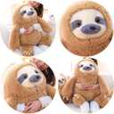 Winsterch Giant Stuffed Animal, Big Sloth Stuffed Animals Plush Sloth Toy Large Stuffed Sloth Animal Gift for Kids,Boy,Girls, (Brown,27.5 in)