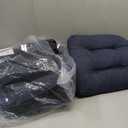 Chair Cushions for Dining Chairs Set of 4, Kitchen Chair Cushions, Chair Pads with Ties and Non Slip Backing, Tufted Memory Foam Seat Cushion 4 Pack, 15.5" x 15.5" x 4", Navy (4 Pack (15.5x15.5))