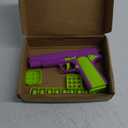 LLESSOO Shell Ejecting Toys 1911, 2 Packs Fidget Toys, Toys with 10 Shells Can be Loaded but Can't be Fired, Great Birthday Halloween for Boys Kids Adults (Purple)