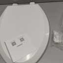 Elongated Toilet Seat with Toddler Seat Built In, Slow Close, Fits both Adult and Child, Potty Training Seat, Magnetic Kids Seat and Cover, Plastic, White
