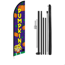 Remagr 15 ft Halloween Pumpkins Feather Flag Kit Include Flag, Pole and Ground Mt Outdoor Fall Feather Decorations for Fall Pumpkins Business Halloween Thanksgiving Day Festivals Farms Events