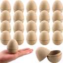 Sonarun 24 Pack Paper Easter Eggs 3.2 Inch Paper Mache Eggs DIY Easter Paper Eggs for Easter Egg Craft Hunt Party Favors Easter Basket Stuffers