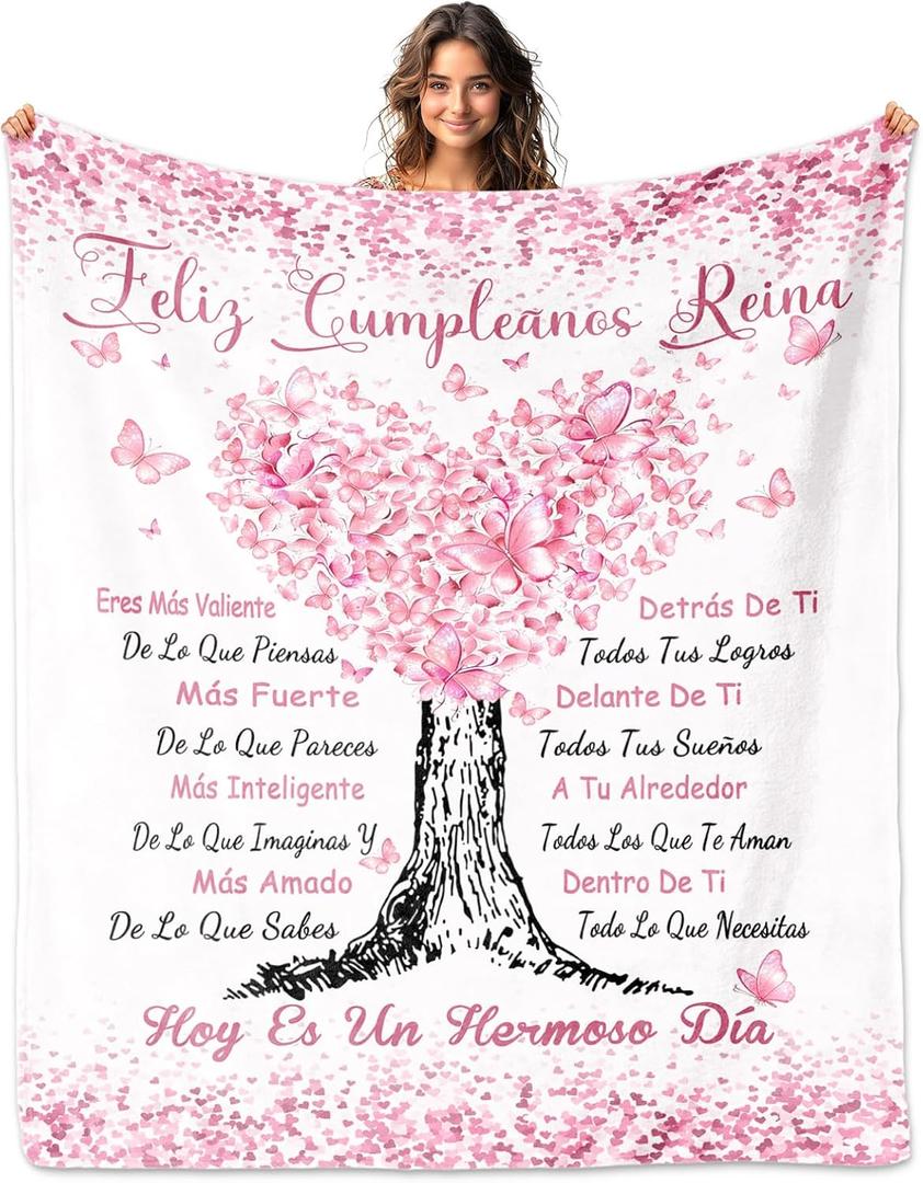 ACBEAT Birthday Gifts for Women in Spanish, Gifts for Women Birthdays Blanket 60x50in, Birthday Gift for Woman Friendship, Regalo de cumpleaos para mujere Mam Abuela Expos Hermana hija Mejor Amiga