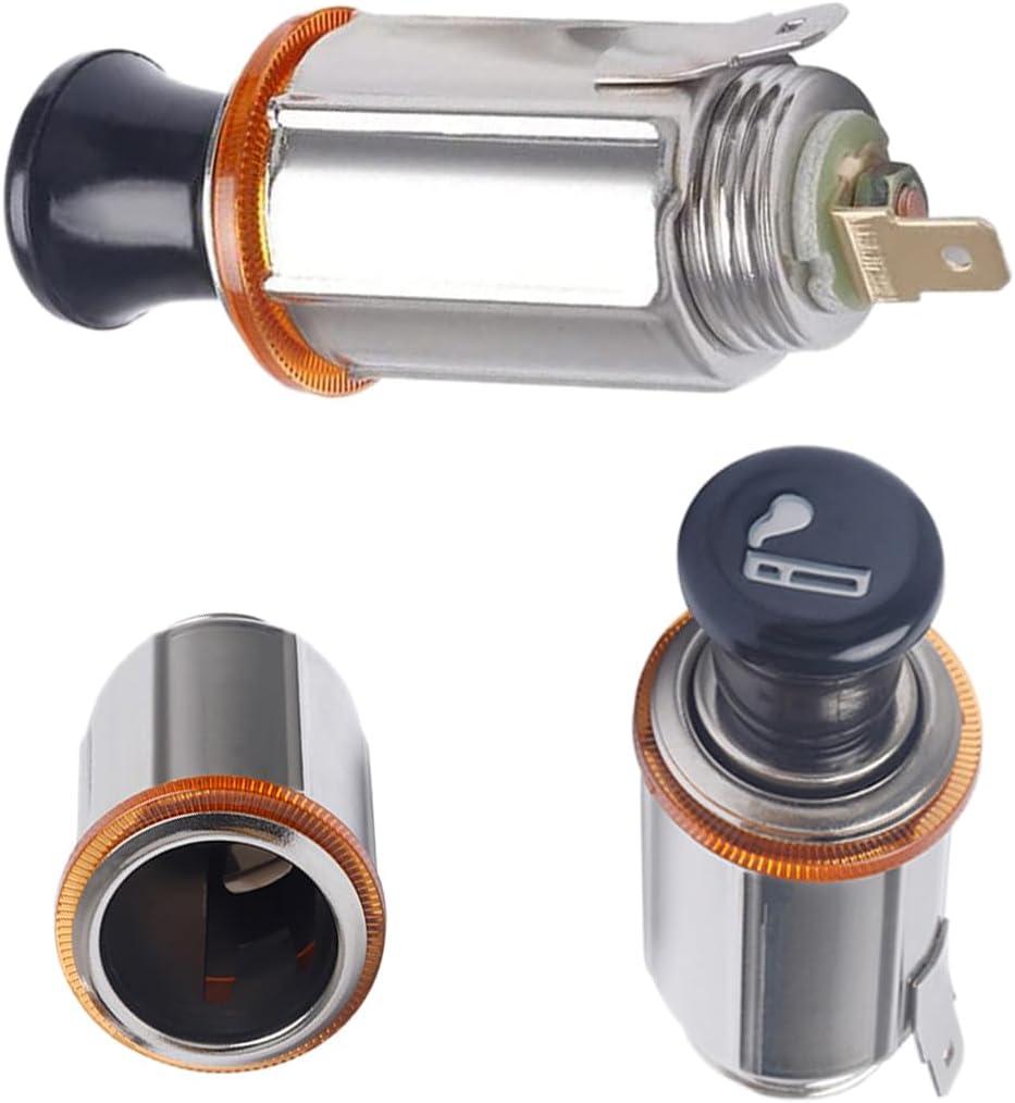 Olivia & Oliver DC 12V Car Cigarette Lighter Socket Assembly with Eject ButtonCigarette Lighter Plug Replacement Accessory Push Button for most Cars Boats (1pcs)