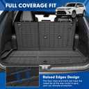 Mixsuper Cargo Liner for Toyota Grand Highlander 2024-2026, All Weather All-in-One Trunk & Backrest Mat, TPE Rear Seat Protector Accessories
