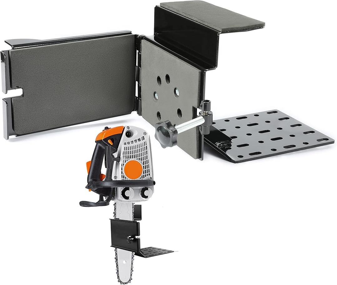 KUAFU Universal Saw Press Chainsaw Bracket for ATV UTV Trailers W/Tubular Hanger Racks Fixed Tool Carrier Mounting Holder Kit