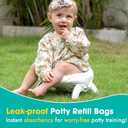 Potty Win [90 Counts] Disposable Potty Liners Compatible with OXO Tot 2-in-1 Go Potty, Potty Refill Bags for Toddler Travel, Universal Potty Bags Fit Most Potty Chairs