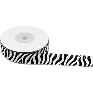 Ribbon 1cm*10Y Textured Fabric Gift Wrapping Handmade (Zebra) | Decorative ribbon supplies fit gift packaging, event decoration and handmade bow ornament crafting projects.