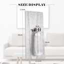 2 Pack Wood Glass Wall Vases and Plants Artificial, Indoor Wood Hanging Vase, Modern Farmhouse Wall Decor for Bathroom Office and Living Room, Farmhouse Sconces Wall Decor (White)