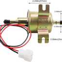 Electric Fuel Pump 12V Universal Low Pressure 12 Volt Transfer Inline Fuel Pump for Lawn Mower Carburetor Gas Diesel Engine 2.5-4psi HEP-02A