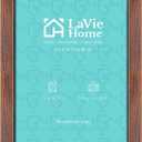 LaVie Home 5x15 Picture Frame Brown Poster Frame, Stable and Sturdy Frame and Polished Plexiglass, Horizontal and Vertical Format of The Walls 1 Pack