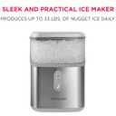 Frigidaire Countertop Crunchy Chewable Nugget Ice Maker, Compact, 33lbs per Day, Metallic Finish