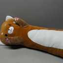 Kekeso Long Red Panda Plush Toy Pillow - Soft Red Panda Stuffed Animal for Kids & Adults, Cute Hugging Body Pillow for Bedroom, Gifts for Christmas, Birthday, Valentine's Day (110cm/43.3inch)