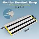 3" Rise Door Threshold Ramps for Doorways, Stable Yellow Edge, Aluminum Wheelchair Ramp for Home Steps, Adjustable Modular Entry Ramp for Scooters, Power Chairs, 880LBS Load Capacity