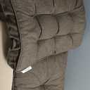 SUNROX Memory Foam Non Slip Rocking Chair Cushion, FadeShield Water Resistant Thicken Durable Tufted Pads, Set of Seat & Back Cushion with Ties for Indoor/Outdoor Rocker, 2 Piece, Heather Chestnut