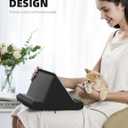 Lamicall Tablet Pillow Holder Stand - Tablet Pillow Soft Pad for Lap, Bed and Desk with Pocket & 4 Viewing Angles, for iPad Pro 13, 11, 12.9, Air, Mini, Kindle, iPhone, 4-13" Devices, Mother's Day