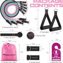 RENRANRING Resistance Bands for Working Out, 150LBS Exercise Bands, Workout Bands, Resistance Bands Set with Handles for Men Women, Legs Ankle Straps