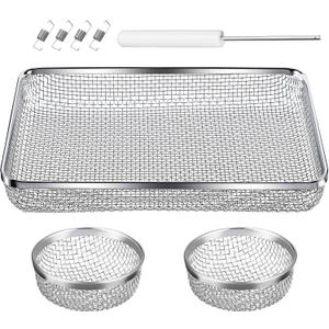TOODOO 3 Pack Flying Insect Screen RV Furnace Vent Cover (2.8 Inch)(8.5 x 6 Inch) Stainless Steel Mesh with Installation Tool