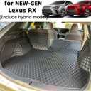 Cargo Mat for 2023-2026 Lexus RX350 RX350H RX450H RX500H Trunk Mat and Rear Backrest Mat Cargo Liners All Weather Anti-Slip