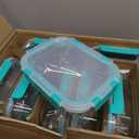 VERONES 10Pack 22OZ Glass Meal Prep Containers, Airtight Glass Lunch Containers Set, Glass Food Storage Containers with Lids, Exclusive of BPA, for Microwave, Oven, Freezer & Dishwasher Friendly, Green