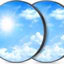 12" Blue Sky Flush Mount Ceiling Light Fixture,24W Dimmable 3000K/4000K/6000K 3 CCT Adjustable Black Ceiling Lights,LED Round Flat Panel Light for Kitchen Bedroom Hallway,ETL Listed (2-Pack) (Blue sky and white clouds)