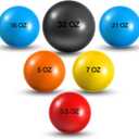 Hungdao 6 Pcs Weighted Plyo Training Balls Variable Plyo Weighted Balls Practice Weighted Baseball Weighted Ball Set for Throwing Pitching Power Improving Accessories, 6 Colors (3.5 to 32 Oz)