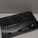 Wireless Keyboard and Mouse Combo, 2.4G Full Size Wave Keys Ergonomic Keyboard with Wrist Rest and 3Level DPI Adjustable Wireless Ergonomic Mouse for Windows, Mac OS Desktop/Laptop/PC(Black)