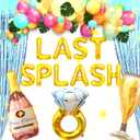 LaVenty Luxury Last Splash Bachelorette Party Decorations Mermaid Bridal Shower Decorations Pool Hawaiian Luau Beach Bachelorette Decorations Tropical Bridal Shower