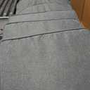 Outdoor Chair Cushions, Fade-Resistant & Water-Resistant, D Shaped Patio Furniture Seat Chair Pads Replacement with Ties, Non-Slip Bottom, Removable Cover, Set of 6, 18.5 x 16 Inch, Dark Grey, 18.5" x 16" 6 Pack