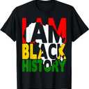 I Am Black History Month African American Pride Celebration T-Shirt, Black,  4T