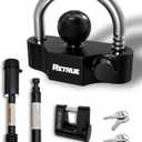 RETRUE Heavy-Duty Keyed-Alike Trailer Lock Set - Universal Coupler, Dual Hitch Receiver Pin, and Trailer Tongue Locks Included, Black