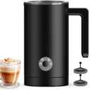 Kourice Milk Frother Electric, 4-in-1 Milk Frother and Steamer for Latte, Cappuccino, Hot & Cold Milk Froth Maker, Automatic Milk Steamer and Frother, Quiet One-Touch Operation, Easy to Clean