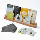 2 x Premium Wooden Card Holder for Board Games (2pcs)  Durable Solid Wood Card Rack, Multi-Row Design for Standard and Large Cards, Ideal for Family Game Nights and Collectors (25 cm)