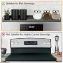 AWOKE Magnetic Over the Stove Shelf, 16" to 30" Extendable Steel Spice Rack for Back of Stove, Above Oven Storage Organizer, Stove Top Shelf for Kitchen Range, Heat Resistant Ledge for Spices & Oils